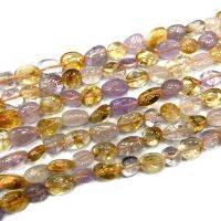 Natural Gemstone Mix Amethyst Citrine 8-10mm Irregular Stone Beads Charms Diy Women Bracelets Necklace for Jewelry Making 15