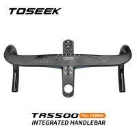 TOSEEK TR5500จักรยาน H Andlebar T800Carbon H Andlebar แบบบูรณาการถนน28.6มิลลิเมตรแบบบูรณาการถนน H Andlebar กับจักรยานผู้ถือคอมพิวเตอร์