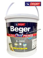 Beger เฟล็กซี่คูล รองพื้นปูนอเนกประสงค์ B-2800 (ขนาด 3.5 ลิตร) สำหรับ ปูนแตกลายงา สูตรน้ำสีขาว สีรองพื้นปูนเก่า B2800