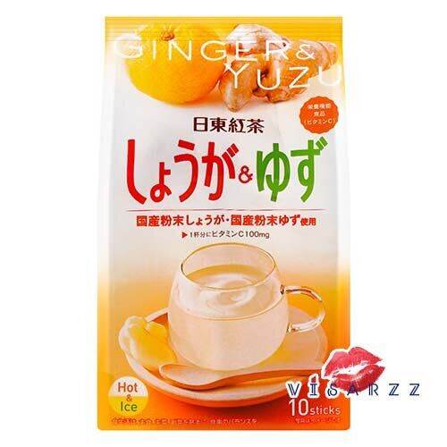 (Exp.07/24) Nitto Ginger & Yuzu Tea 10 ซอง ชาส้มยูสุผสมขิง ชงได้ทั้ง