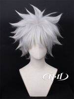 [Super thick hair with soaring back curls! ND Home] Killua Hunter cos wig styling style silver white