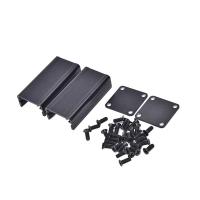 Extruded Aluminum Box Black Enclosure Electronic Project Case PCB DIY 50*25*25mm