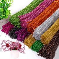 YOMDID 20/100PCS Colorful Wool Root Top Twisting Bar DIY Craft Decor Imaginative Handmade Fluffy Bar Iron Wire Plush Kids Gift