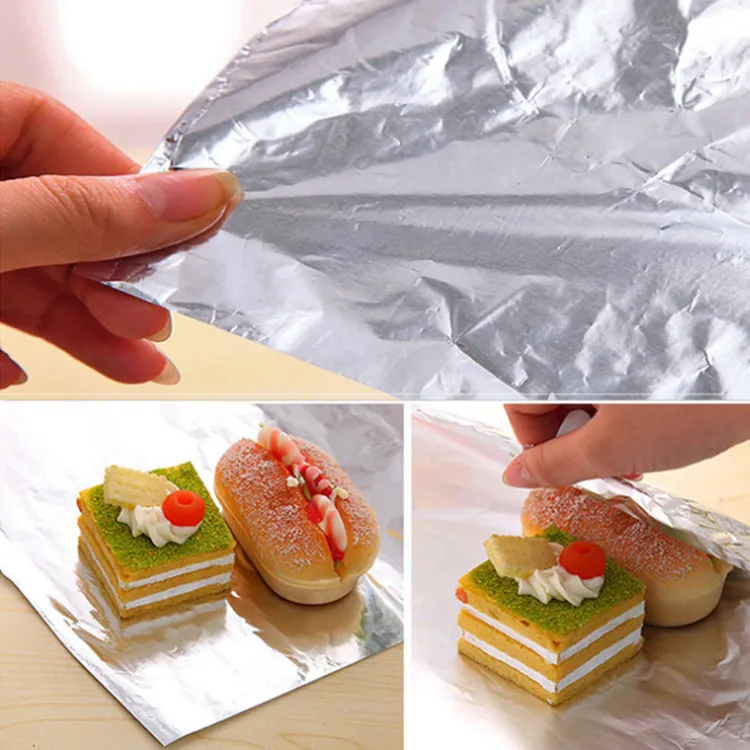 Aluminum Foil Roll Disposable Heat-Resistant Tin Foil Aluminium Foil  Professional Barbecue Plate Oven Thickened Cooking Paper Tinfoil Refill  Rolls Non Stick Tin Foil For Baking BBQ Oil Absorption 5M/10M/20M