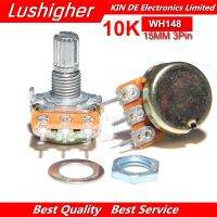 ﹍₪ 5PCS 10K Ohm WH148 3pin B10K Potentiometer 15mm Shaft With Nuts Washers