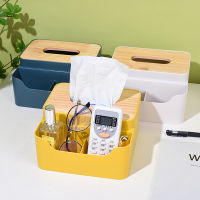 Decorative Wooden Tissue Box Creative Desktop Paper Holder Home Living Room Car Remote Control Storage Box