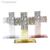 ☏♞◑ Hollow Out Priest Father Scriptures with Standing Crucifix Religious Church Prayer Relics Sculpture Ornament