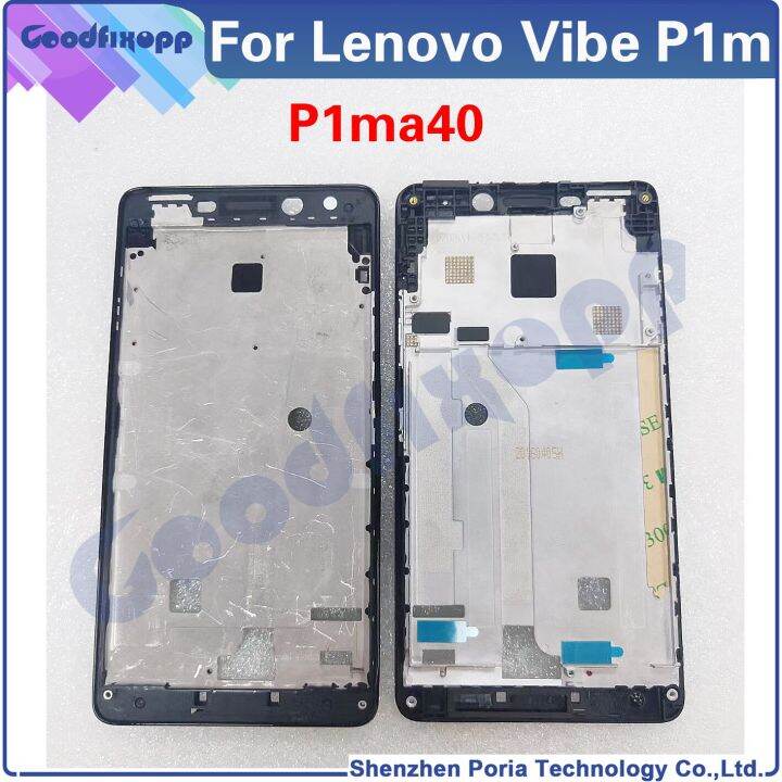 ฝาครอบตรงกลางกรอบแบตเตอรี่สำหรับ-lenovo-vibe-p1m-p1ma40กรอบด้านหน้าฝาหลังโครงจานบีเซล