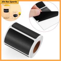 SHIRUI 150pcs/roll บ้าน เครื่องเทศ กระดานดำ ป้ายกระดานดำ แท็กขวด สติ๊กเกอร์ฉลาก ปากกามาร์กเกอร์