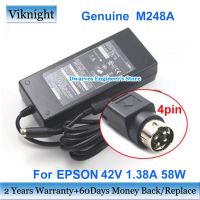 M248A 1.38A 42V ของแท้อะแดปเตอร์ AC แหล่งจ่ายไฟ58W สำหรับ EPSON COLORWORKS C3500 Charger Laptop 4pin