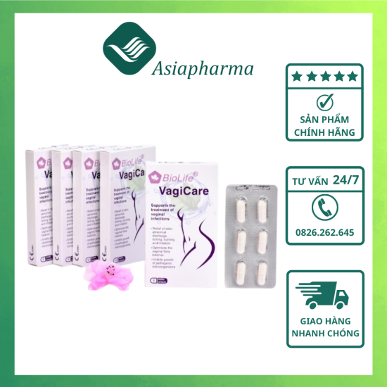 Combo 4 hộp lợi khuẩn dành cho phụ nữ biolife vagicare hộp 6 viên - ảnh sản phẩm 1