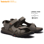 NEW Timberland Giày Sandal Nam Lincoln Peak Strap Medium Grey Leather