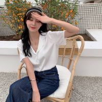 DUOLIN R Hong Kong Flavor Summer New Korean Version Of Loose Salt All-Match Casual Jacket Short-Sleeved Shirt Women