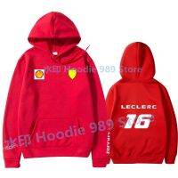 2022สูตรหนึ่ง R ชาร์ลส์ Leclerc F1แข่งแฟน Hoodies ขนาดใหญ่ทีมโลโก้ผู้ชายฤดูใบไม้ผลิฤดูใบไม้ร่วงแฟชั่นถนนเสื้อยืด