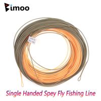 Bimoo 90FT WF-1F WF-7F Single Handed Spey Fly Fishing Line Weight Fowarded Floating Fly Line With 2 Weld Loops Camo Peach