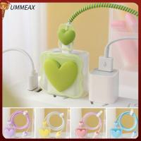 UMMEAX อุปกรณ์เสริมสายข้อมูล สำหรับ iPhone โปร่งใสโปร่งใส ตัวป้องกันปลั๊ก USB เคสป้องกันสายเคเบิล ฝาครอบสายข้อมูล ฝาครอบหัวชาร์จ