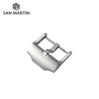 San นาฬิกาข้อมือ Martin สแตนเลสแบบกรอบสายรัดข้อมือปัด316L ขนาด20มม. 18มม. เครื่องประดับสายรัดนาฬิกาข้อมือของผู้ชาย