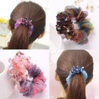 New yarn circle large intestine hair circle fabric flower head rope exquisite Hair Accessories handmade jewelry