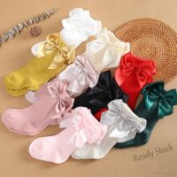 【hot sale】 ✲❈✁ C10 Newborn Baby Socks Girls Socks New Kids Socks Toddlers Girl Bow Socks Knee Cotton Lace Socks Children Socks 0-3Years