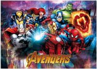 พื้นหลัง Avengers Marvel ฉากหลังซูเปอร์ฮีโร่สไปเดอร์แมนพื้นหลังสำหรับถ่ายภาพเด็กอุปกรณ์งานปาร์ตี้วันเกิดแบนเนอร์ตกแต่งปาร์ตี้210X150cm