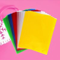 20PCS Plastic Folders A4 Transparent Stationery File Folder Waterproof L Type Folder Document Expanding Wallet - Random