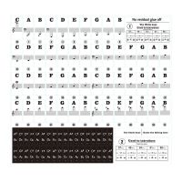 Piano Training Stickers For 37/49/54/61/88 keys Transparent PVC Piano Key Decal Removable Keyboard Note Sticker Musical Supplies