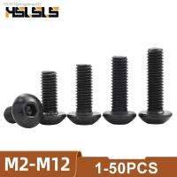 ♣㍿✕ HSLSLS 1-50pcs Allen Screw Bolt 12.9 Carbon Steel M2 M2.5 M3 M4 M5 M6 M8 Hexagon Socket Button Head Screw for Motorcycle