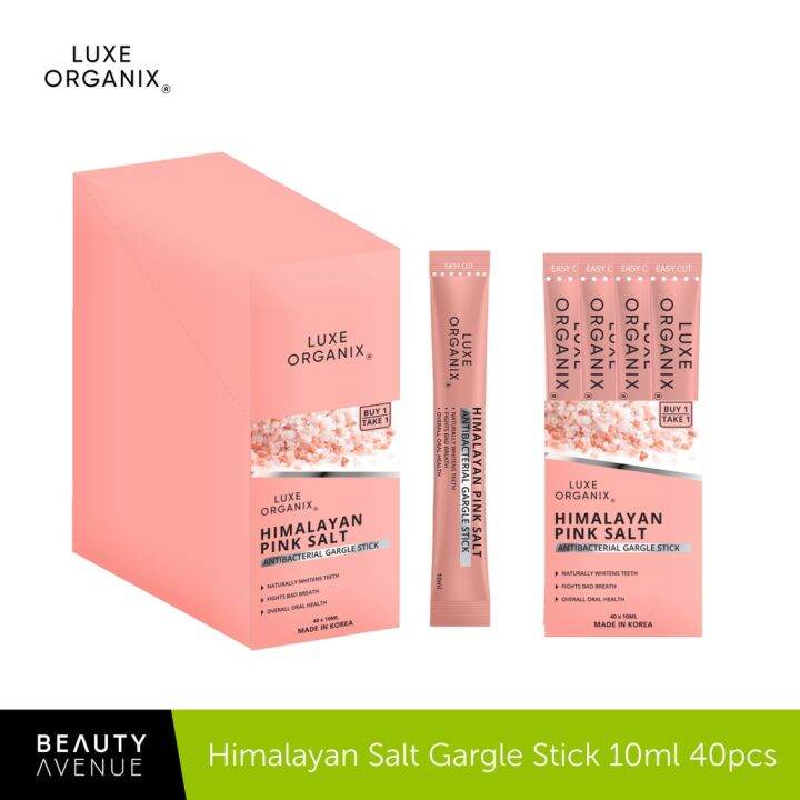 Luxe Organix Himalayan Salt Gargle Stick 10ml 40pcs♧ Lazada PH