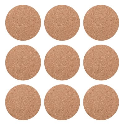 Set of 10 Cork Bar Drink Coasters - Absorbent and Reusable - 90mm, 5mm Thick