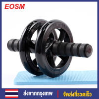 EOSM ล้อลูกกลิ้งเล่นกล้ามท้อง ล้อบริหารหน้าท้องล้อกลิ้งฟิตเนส ล้อกลิ้งออกกำลังกาย AB Wheel ขนาด 15 Cm AB Roller with Free Knee Pad ดำ Black