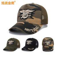 【Hot Sale】 [Xuanzhan Eag le] heavy embroidered camouflag e hat army fan summer mesh breathable outdoor pure hig h quality