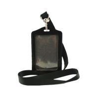 Sederhana Bisnis Pemegang Kartu untuk Wanita Pria ID Badge Holder Fashion Pu Kartu Cover Pekerja Identitas Case dengan Lanyard 10 warna