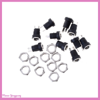 Manao 10pcs DC-022B แหล่งจ่ายไฟ JACK SOCKET FEMALE PANEL MOUNT Connector 5.5*2.1mm