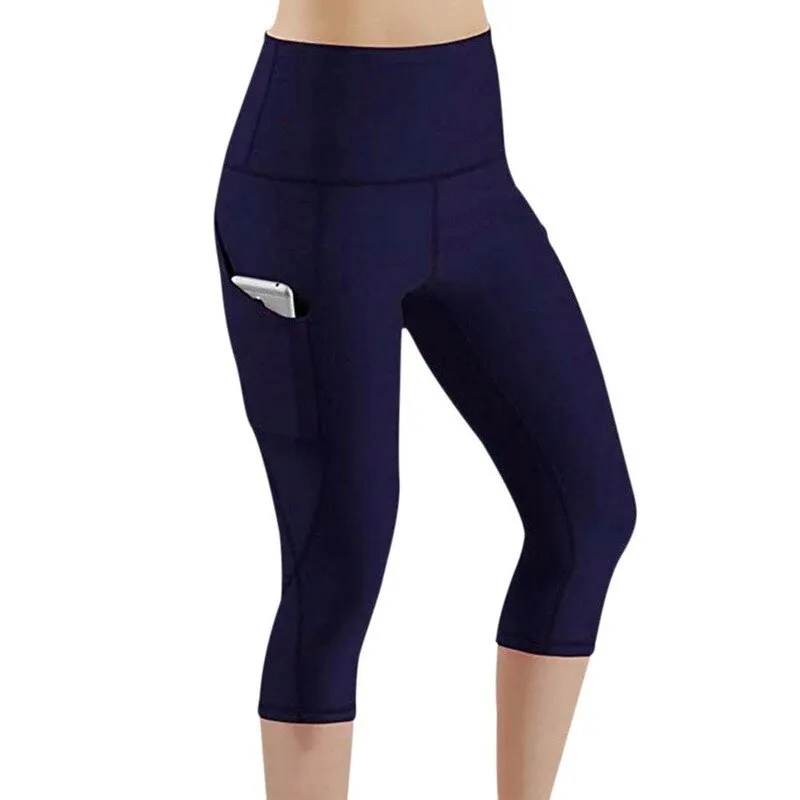 3/4 Yoga Pants Women Calf-length Pants Capri Pant Sport Leggings