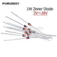 ♞ 50PCS 1W Zener Diode DO-41 3V 3V3 3V6 3V9 4V3 4V7 5V1 5V6 6V2 6V8 7V5 8V2 9V1 10V 11V 12V 13V 15V 1N4733A 1N4742A 1N4728A