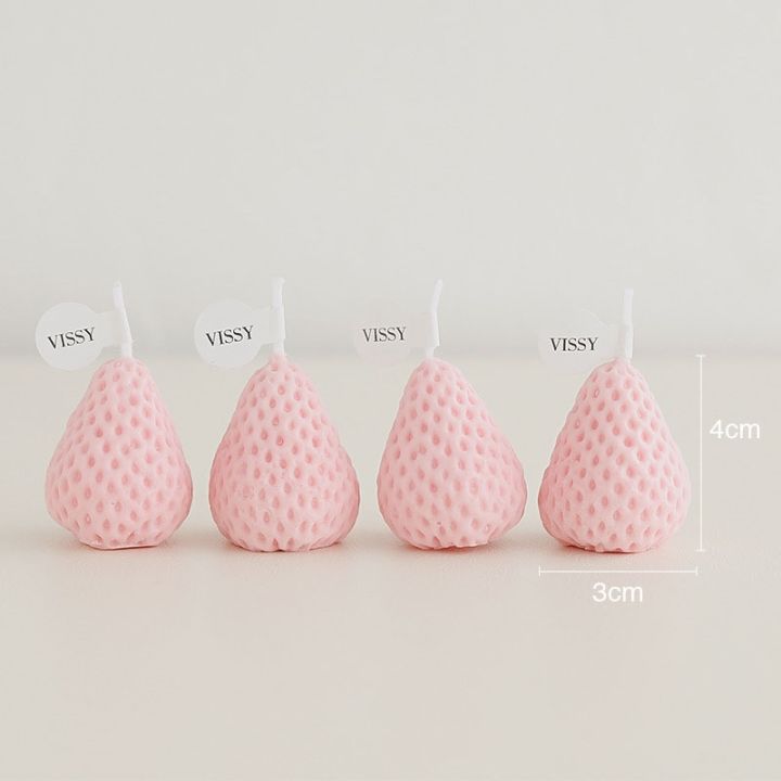 4pcs-strawberry-candles-mini-decorative-aromatic-wax-candle-scented-candle-for-home-bedroom-wedding-party-xmas-gifts