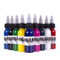 [Hot On Sale] 5Pcs 14Colors 30ML Brand Professional Tattoo Ink Pigment For Body Beauty Art Safe Rave Natural Permanent Makeup Tattoo Supplies