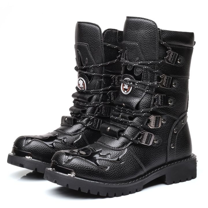 Men's casual deals motorcycle boots