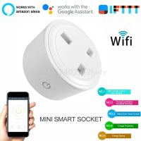 【original】 Smart WIFI Plug Socket สวิตช์ไฟ APP รีโมทคอนโทรล Voice Control Timer UK