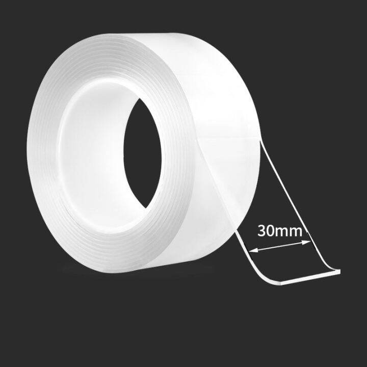 transparent-double-sided-tape-nano-tape-waterproof-self-adhesive-bathroom-kitchen-wall-stickers-strong-reusable-waterproof-tapes-adhesives-tape