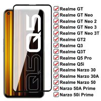 [Quick Delivery]แก้วป้องกัน9D สำหรับ Realme GT Neo 2 3 3T Q3โปร Q3T ป้องกันกระจกกันรอย Q5i Narzo 30 50 30A 50i 50A Prime