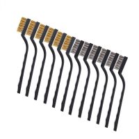 12/15pcs Wire Brass Brush 170mm Mini Brushes Micro Steel Brass Rust Remover Paint Remove Metal Scrubbing Polishing Burring Brush