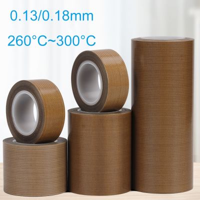 ✆¤ Cloth Heat Insulation Sealing Machine PTFE Tape 300 Degree High Temperature Resistance Adhesive Tape 0.13/0.18mm Thick 1PCS