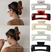 Large Size Square Hair Claw Clip for Women Girls Hollow Hair Clips Acrylic Headband Hairpin Fashion Hair Accessories Gifts