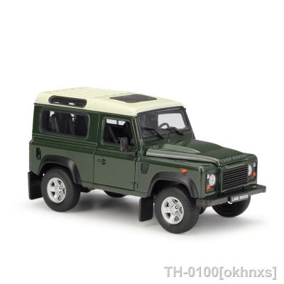 ◈ Welly-Land Rover Alloy Car Model Exército Verde Diecasts Veículos De Brinquedo Coletar Presentes Não-Tipo Controle Remoto 1:24