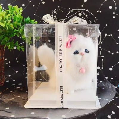 （HOT) แมวสามารถเรียกตุ๊กตาลูกแมวของเล่นตุ๊กตาเด็กกล่องของขวัญเครื่องประดับของขวัญวันเกิดสาววันหยุด