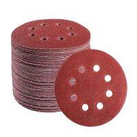 ♧☃✑ 100Pcs 5 Inch Round Sandpapers 8 Holes Aluminium Oxide Sanding Discs 60-1000 Grits Sand Sheets Abrasive Tools For Polishing