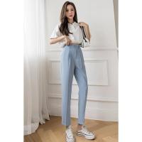 COD DSGERTRYTYIIO Suit pants womens version loose new slim casual Harlan radish pants high waist straight pipe pants