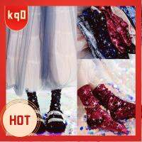 KQ0 Fashion Shiny Soft Elastic Winter Warm Stars Pattern Stocking Velvet Socks