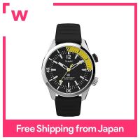 TIMEX Watch TIMEX Waterbury นักดำน้ำสีดำหน้าปัดสแตนเลสสตีลควอตซ์41มม. นาฬิกา TW2V7340Mens